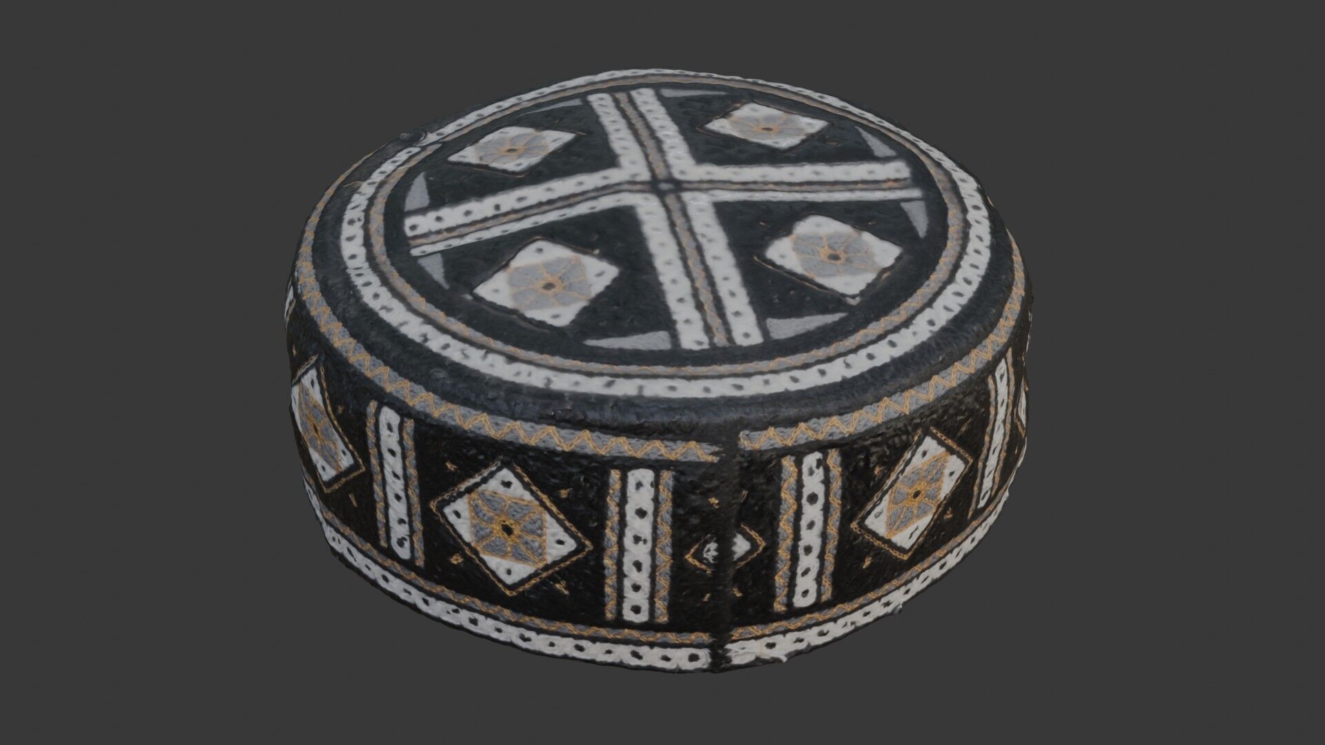 Decorative Wooden Box 3D Scanned Model Low-poly 3D model_6