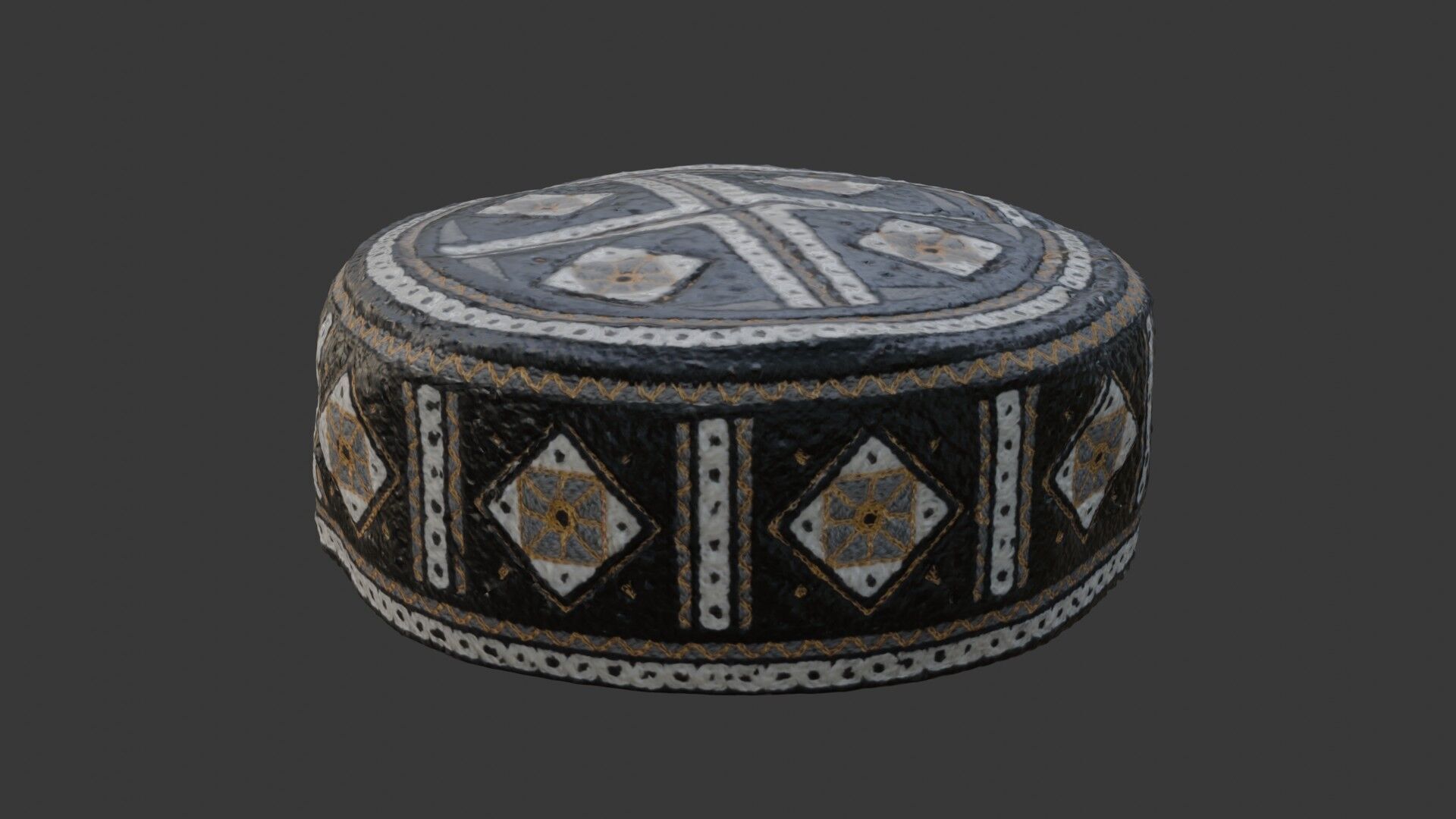 Decorative Wooden Box 3D Scanned Model Low-poly 3D model_3