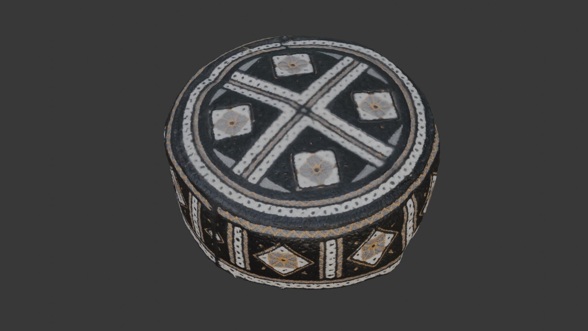 Decorative Wooden Box 3D Scanned Model Low-poly 3D model_7