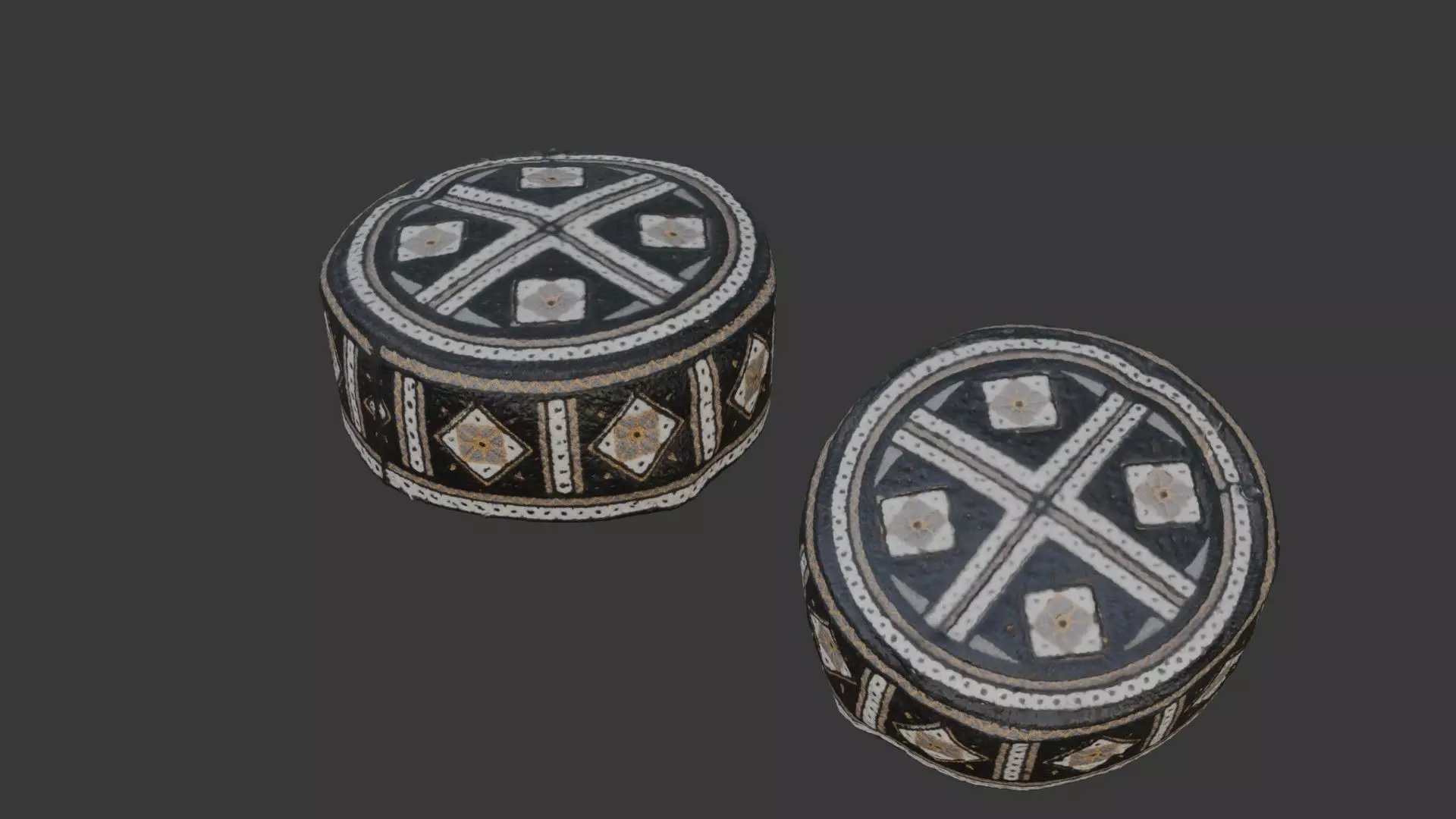 Decorative Wooden Box 3D Scanned Model Low-poly 3D model_0