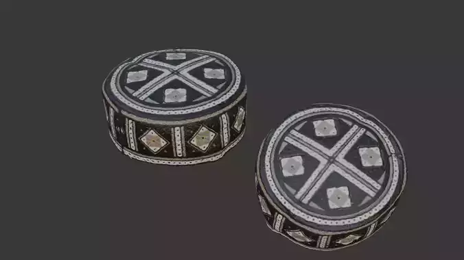 Decorative Wooden Box 3D Scanned Model