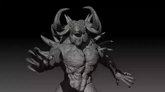 DemonBoss5 High Poly for 3d Print