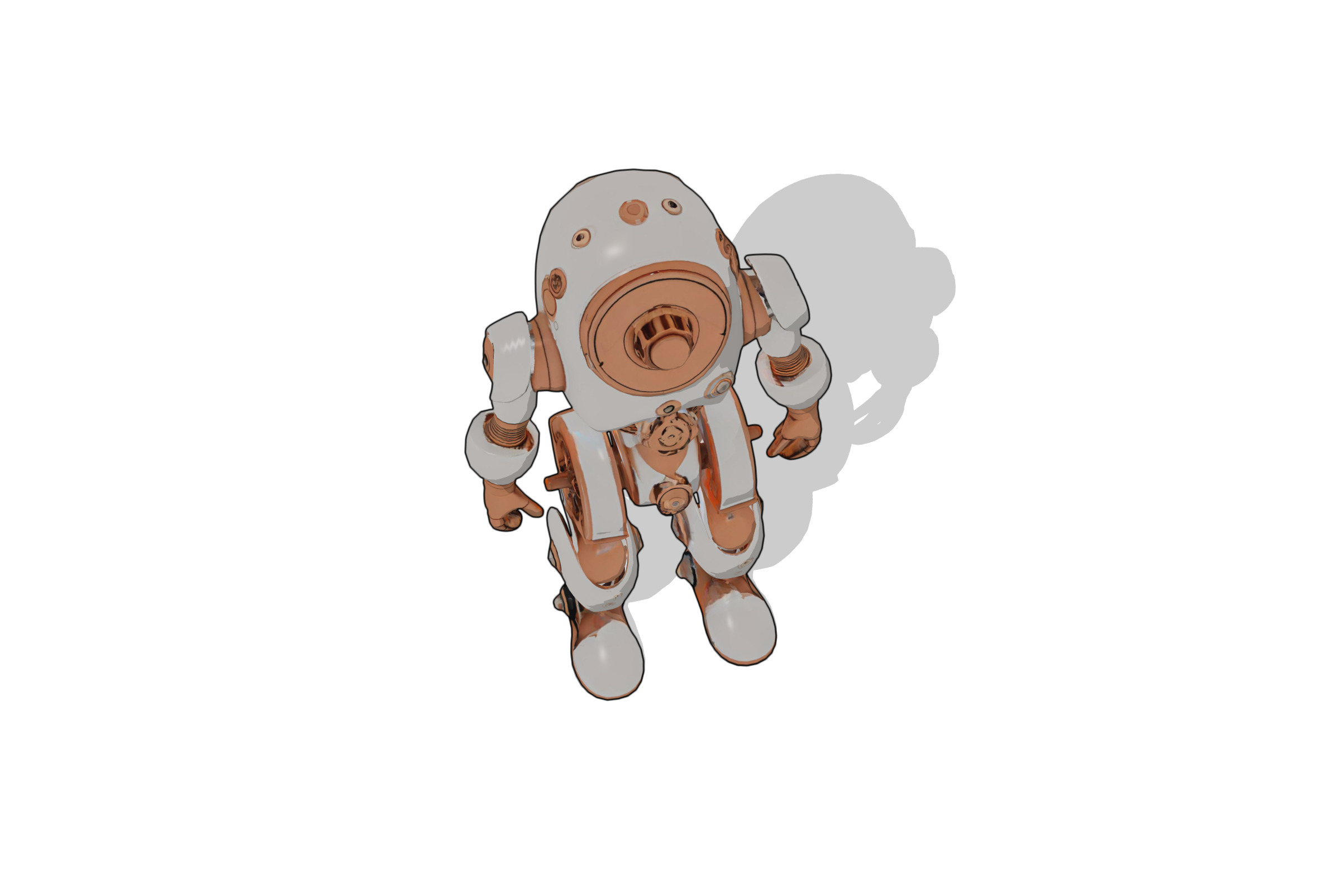 Fantasy Robot Free low-poly 3D model_2