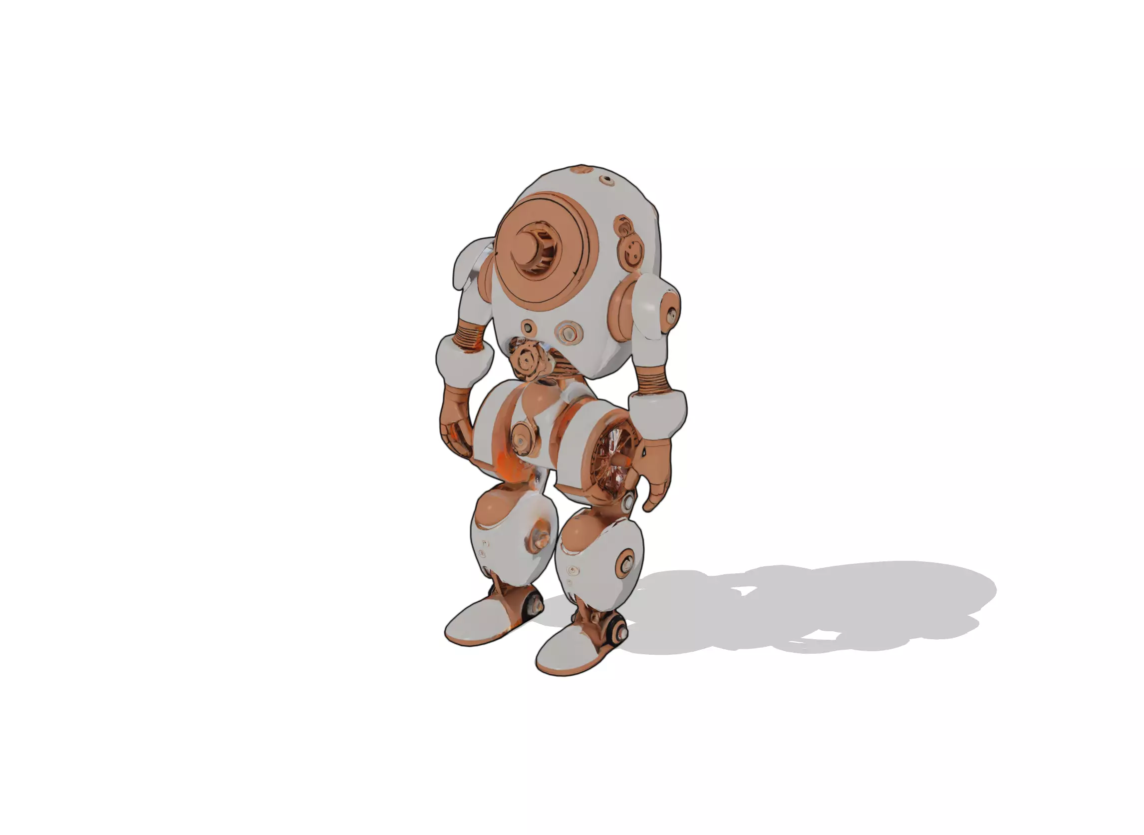 Fantasy Robot Free low-poly 3D model_0