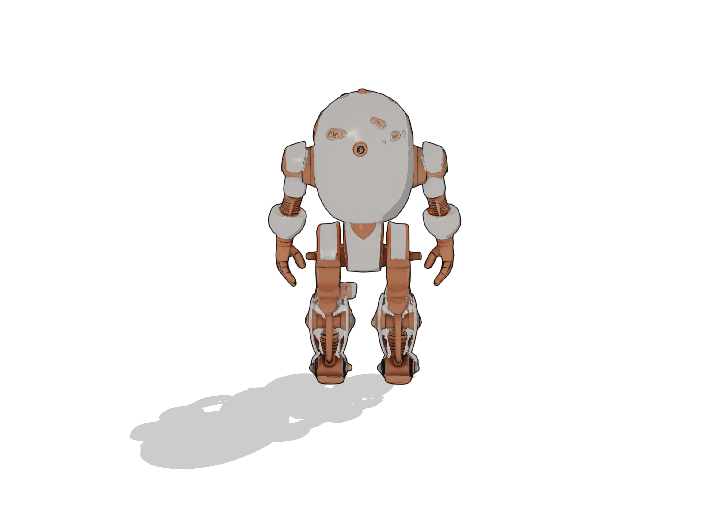 Fantasy Robot Free low-poly 3D model_4
