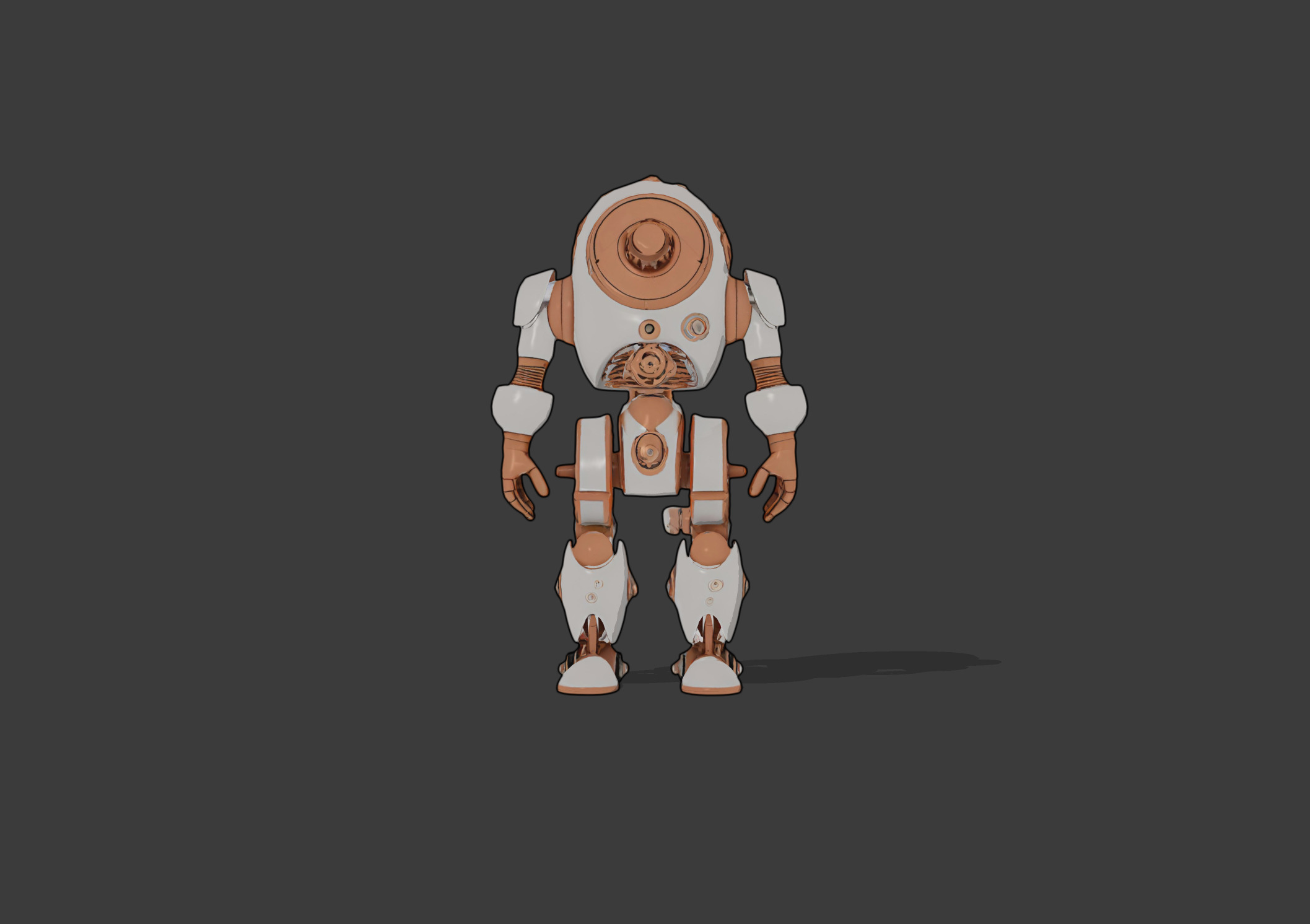Fantasy Robot Free low-poly 3D model_5