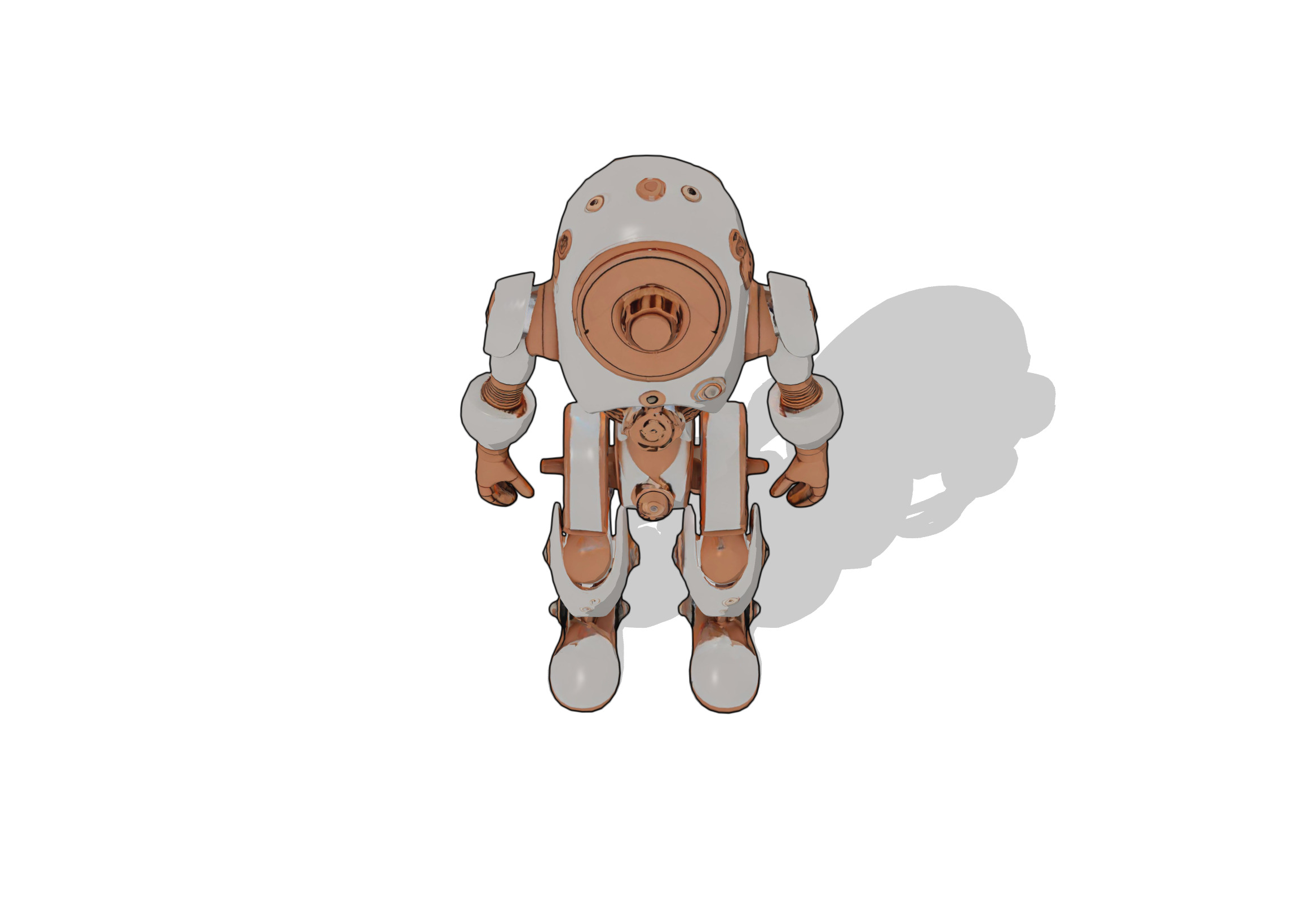 Fantasy Robot Free low-poly 3D model_3