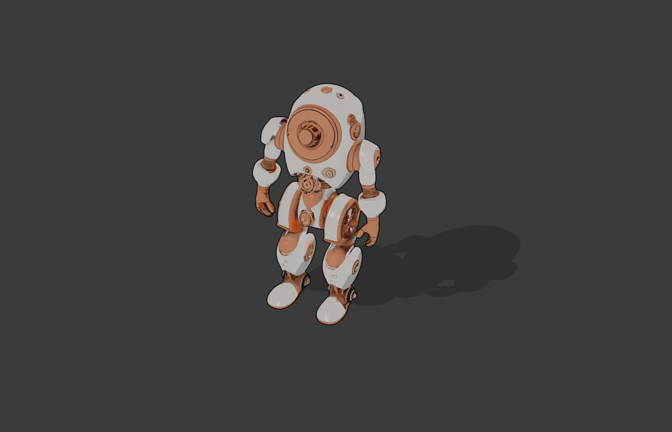 Fantasy Robot Free low-poly 3D model_6