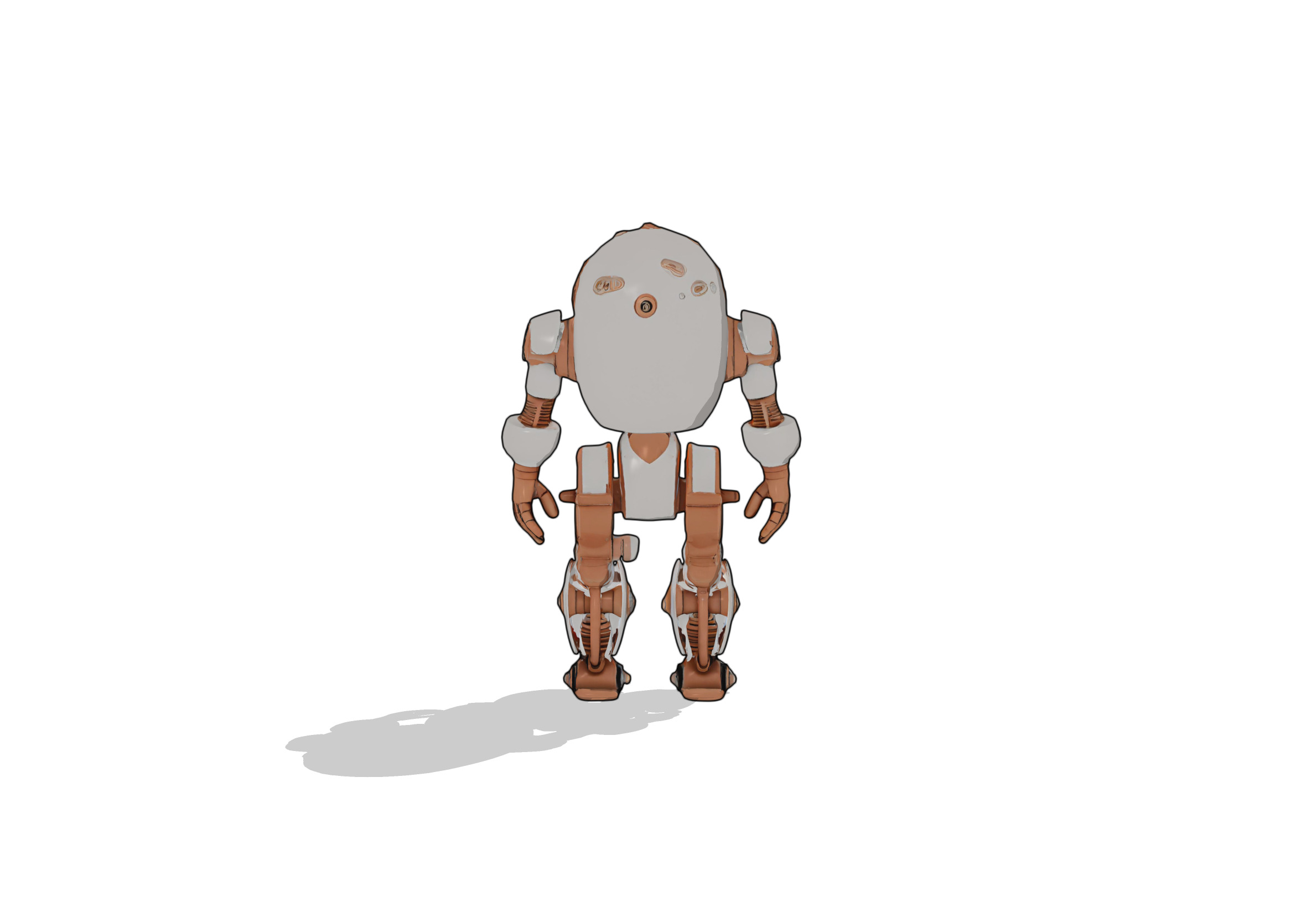 Fantasy Robot Free low-poly 3D model_1