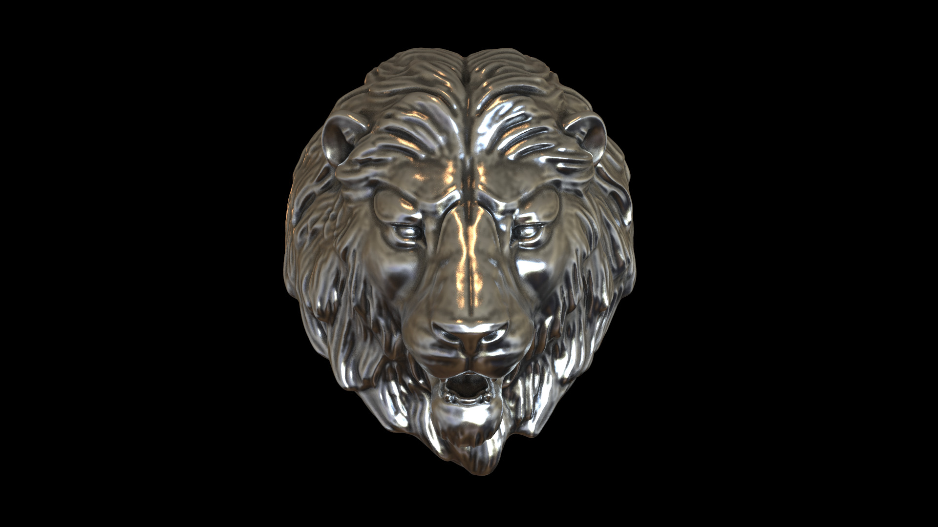 Lion ring 3D print model_1