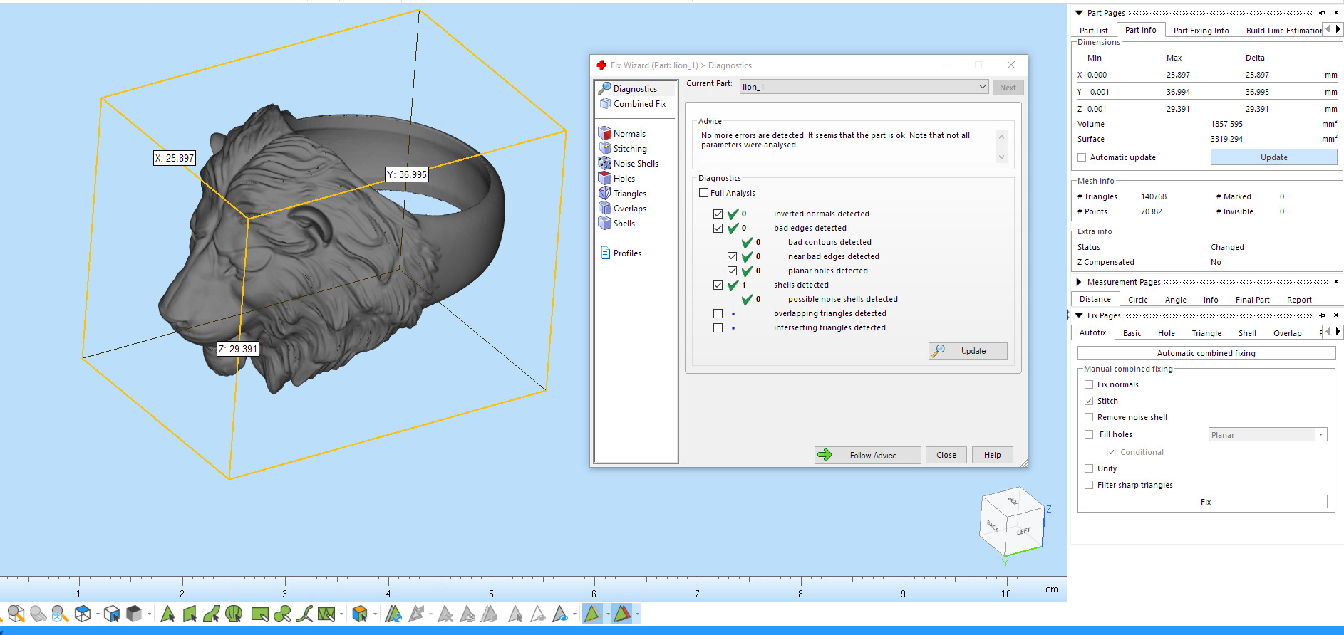 Lion ring 3D print model_4