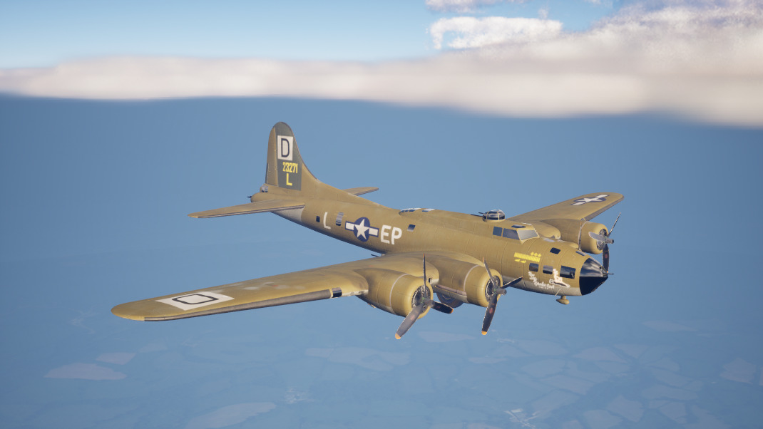 B-17F Flying Fortress Nine Little Yanks and a Jerk Low-poly 3D model_1