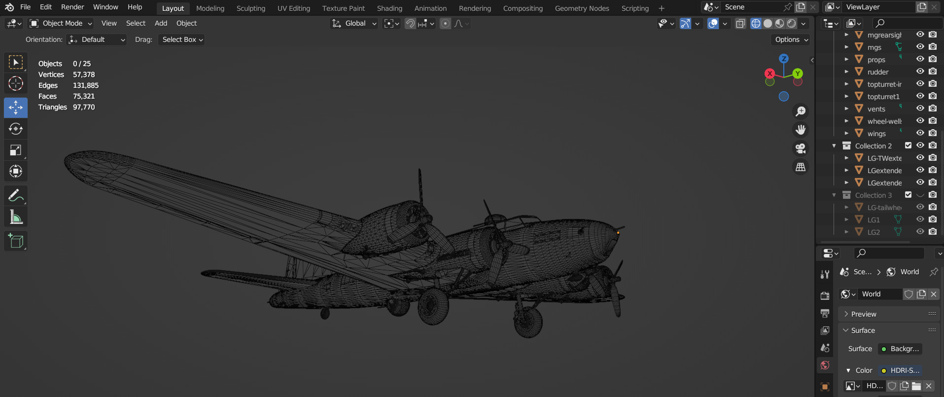 B-17F Flying Fortress Nine Little Yanks and a Jerk Low-poly 3D model_7
