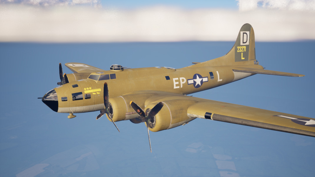 B-17F Flying Fortress Nine Little Yanks and a Jerk Low-poly 3D model_2