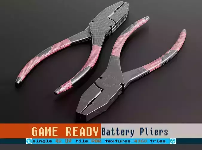 Linesman Pliers Low-poly 3D model