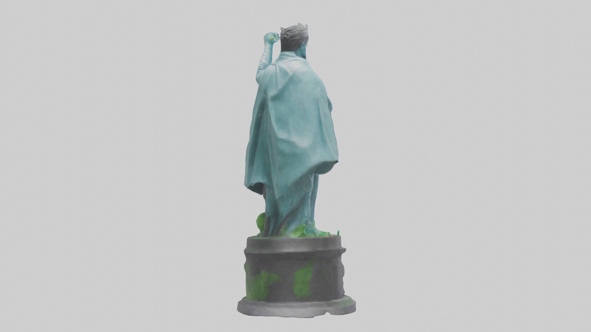 Global Sustainability Hero Statue model Low-poly 3D model_2
