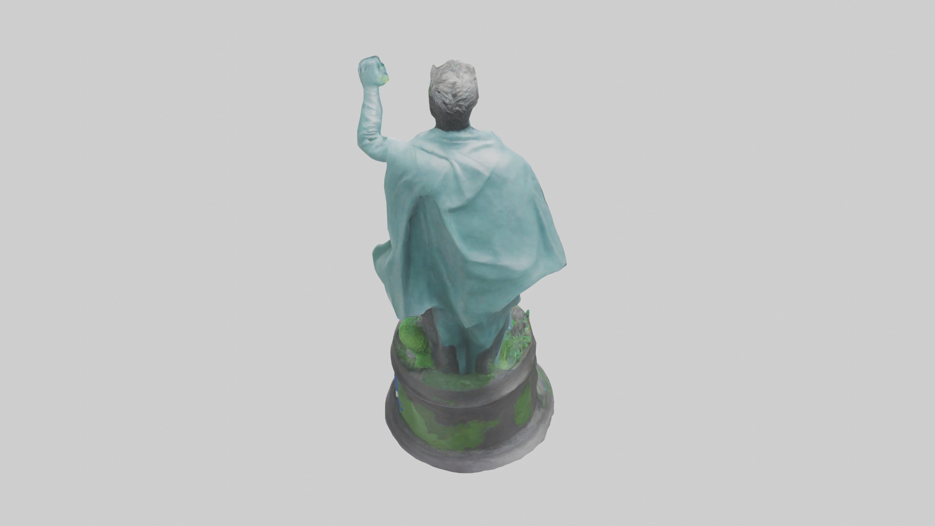 Global Sustainability Hero Statue model Low-poly 3D model_15