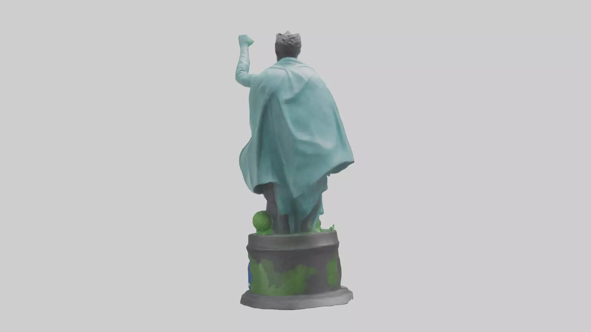 Global Sustainability Hero Statue model Low-poly 3D model_0