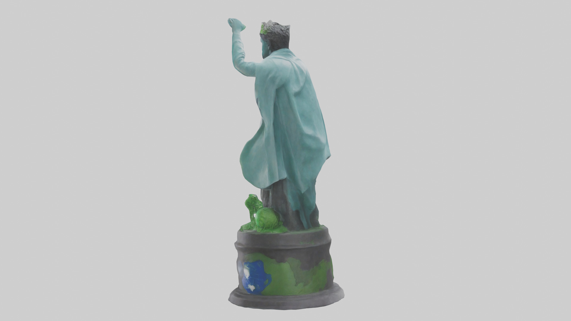 Global Sustainability Hero Statue model Low-poly 3D model_1