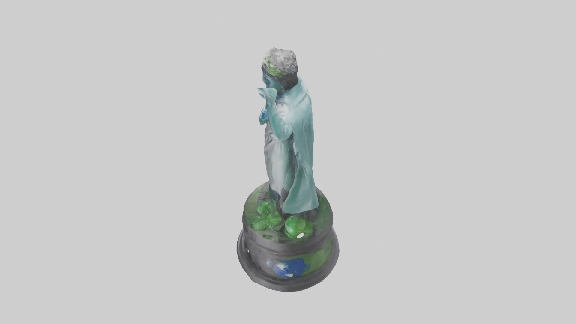 Global Sustainability Hero Statue model Low-poly 3D model_17