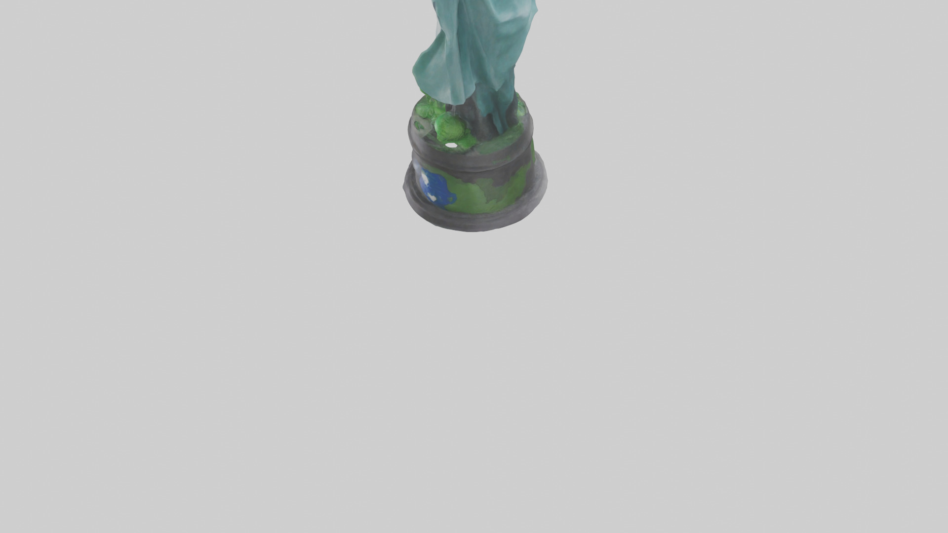 Global Sustainability Hero Statue model Low-poly 3D model_3