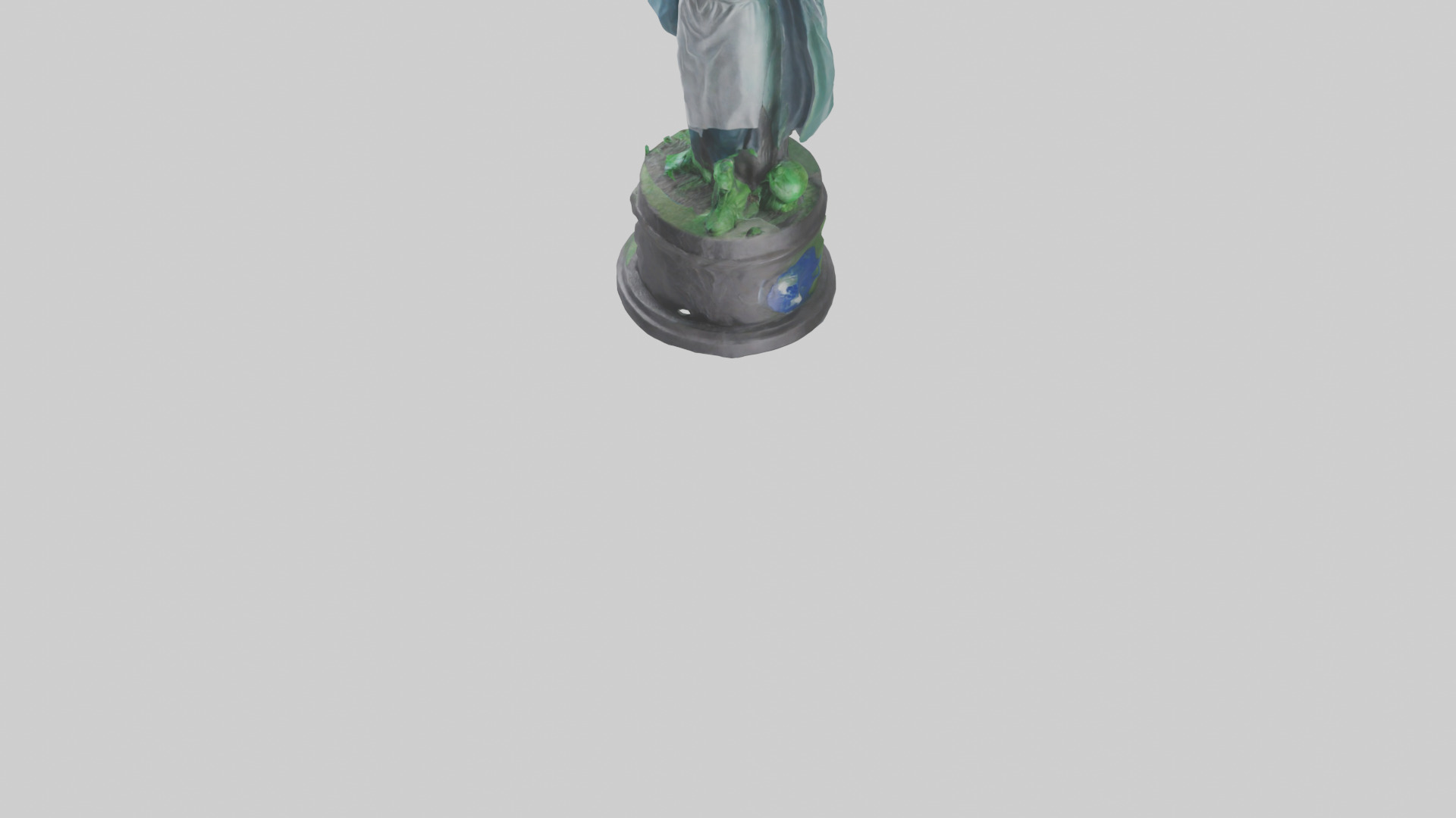 Global Sustainability Hero Statue model Low-poly 3D model_5