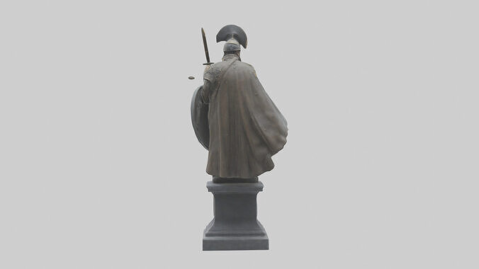 Glory of War Hero Statue model Low-poly 3D model