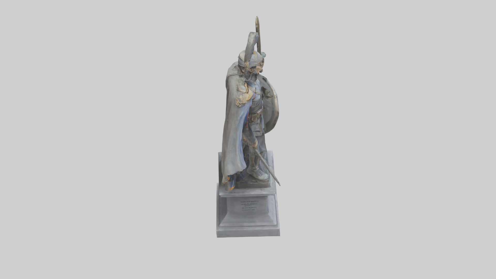 Glory of War Hero Statue model Low-poly 3D model_18