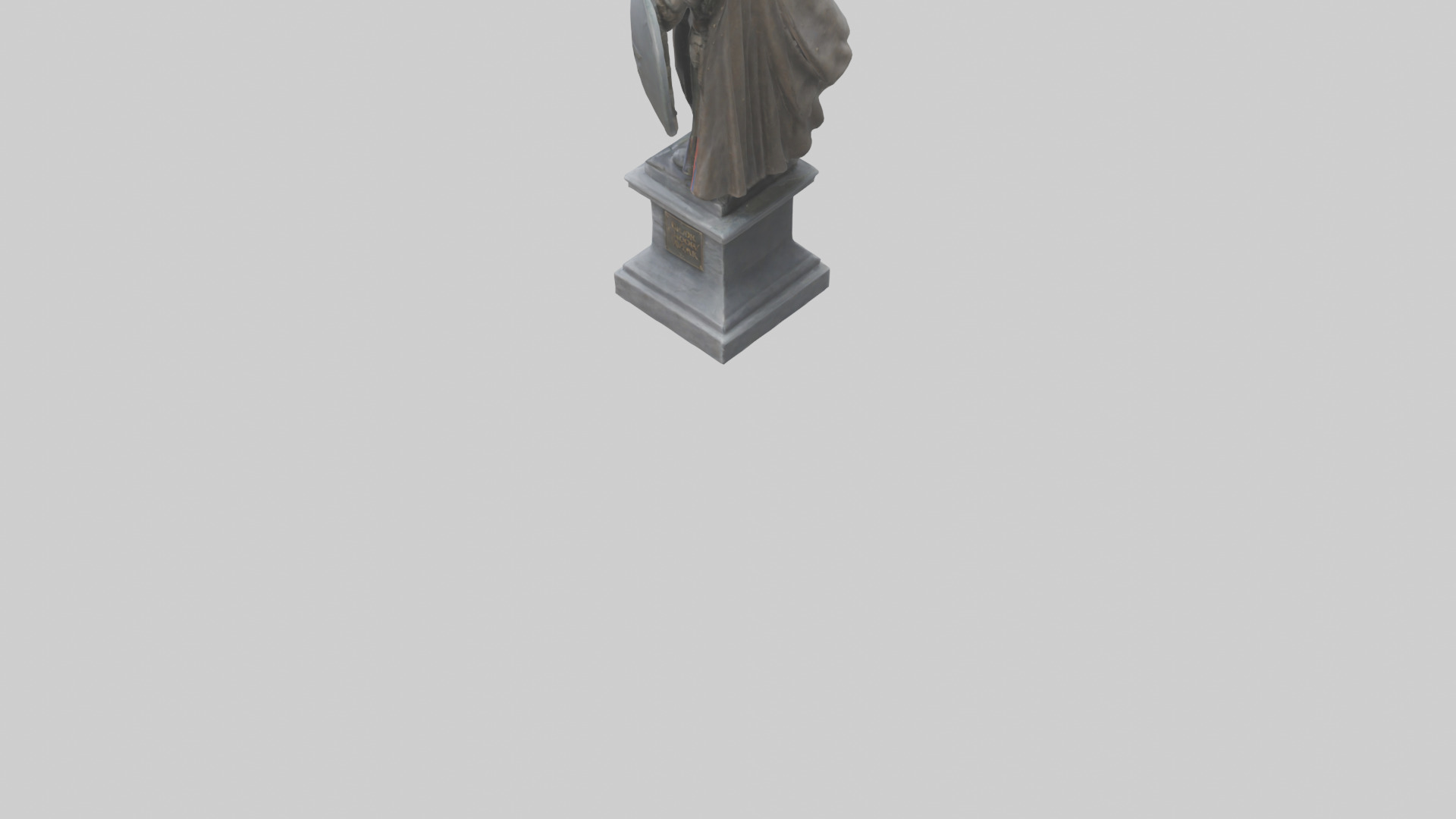 Glory of War Hero Statue model Low-poly 3D model_3