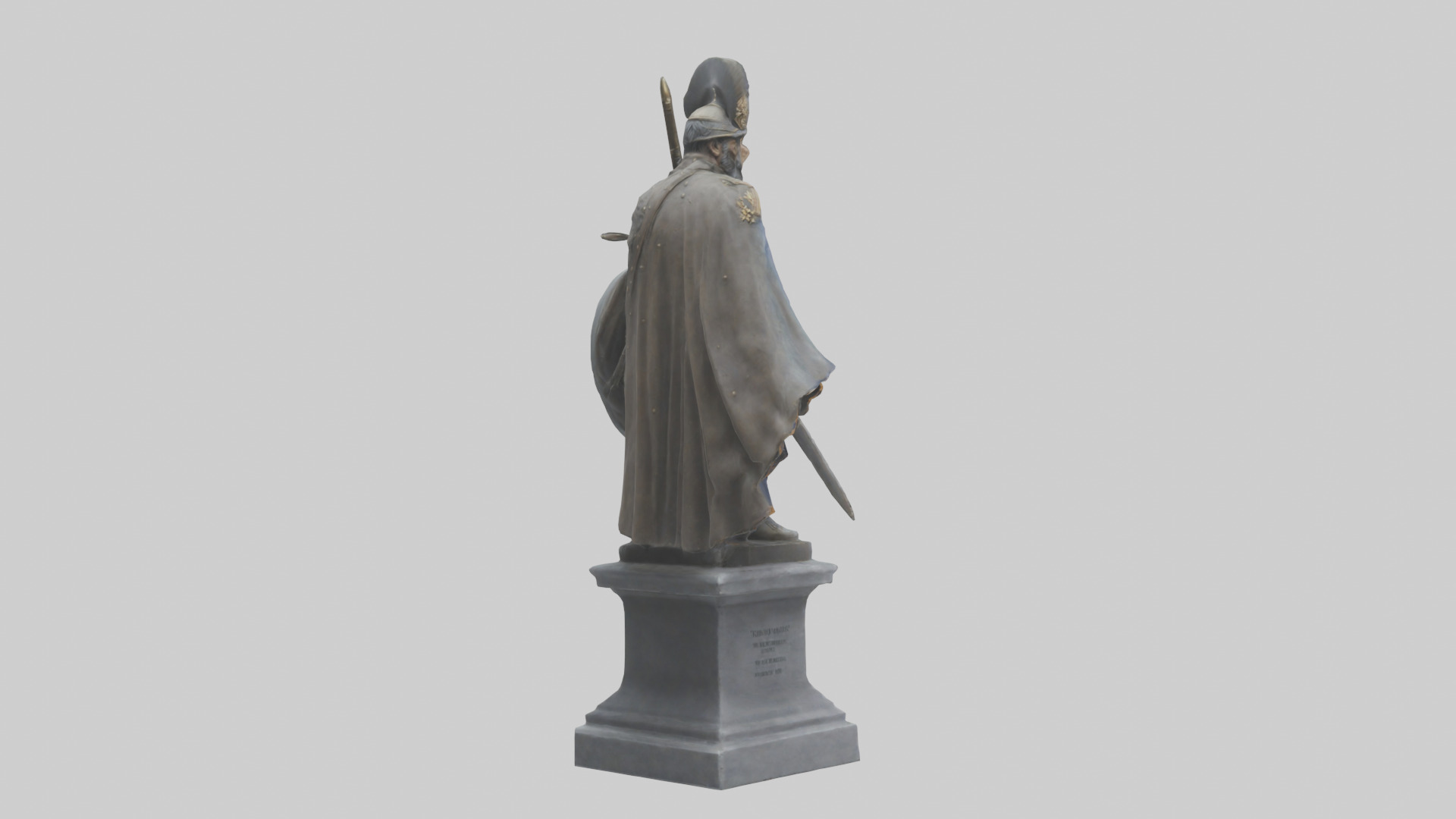 Glory of War Hero Statue model Low-poly 3D model_2