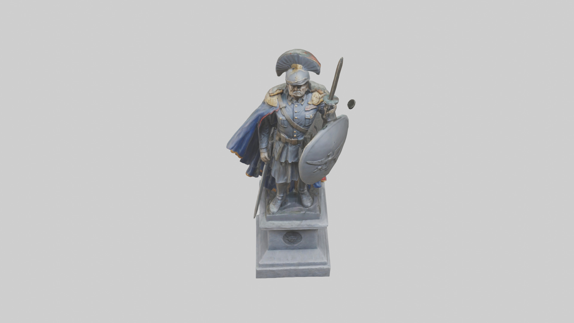 Glory of War Hero Statue model Low-poly 3D model_16