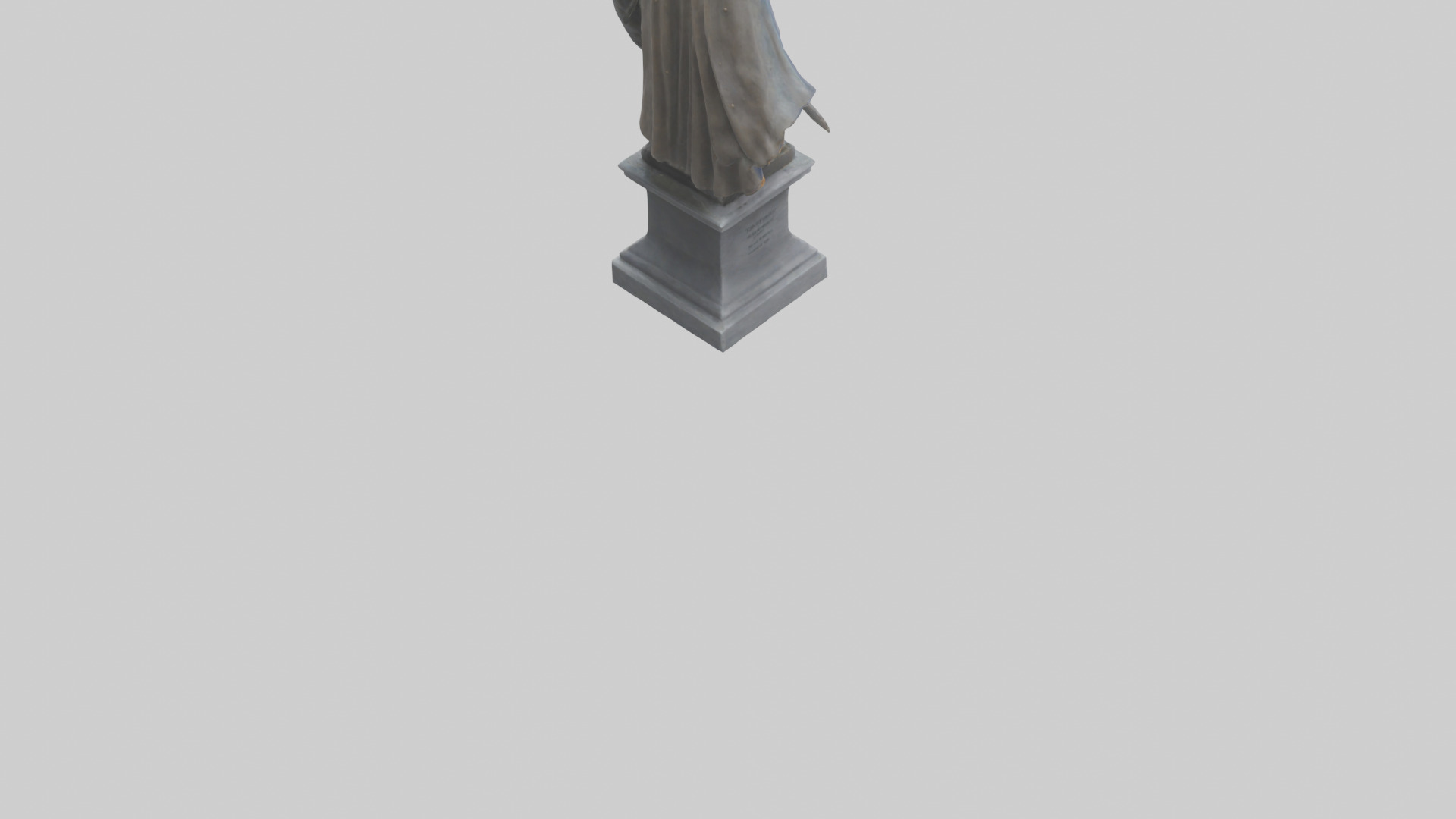 Glory of War Hero Statue model Low-poly 3D model_4