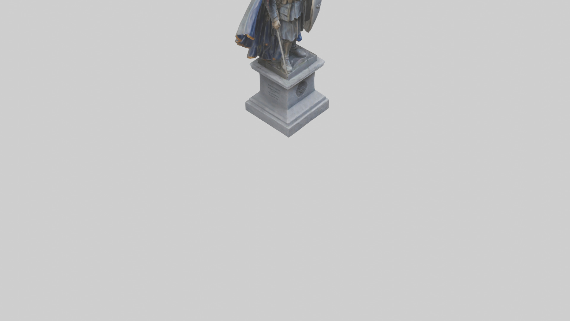 Glory of War Hero Statue model Low-poly 3D model_6
