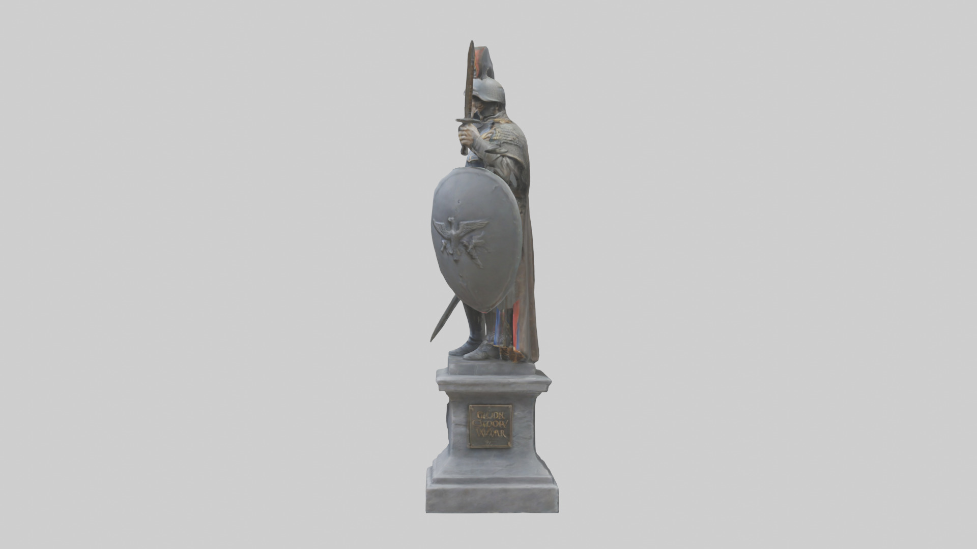 Glory of War Hero Statue model Low-poly 3D model_12
