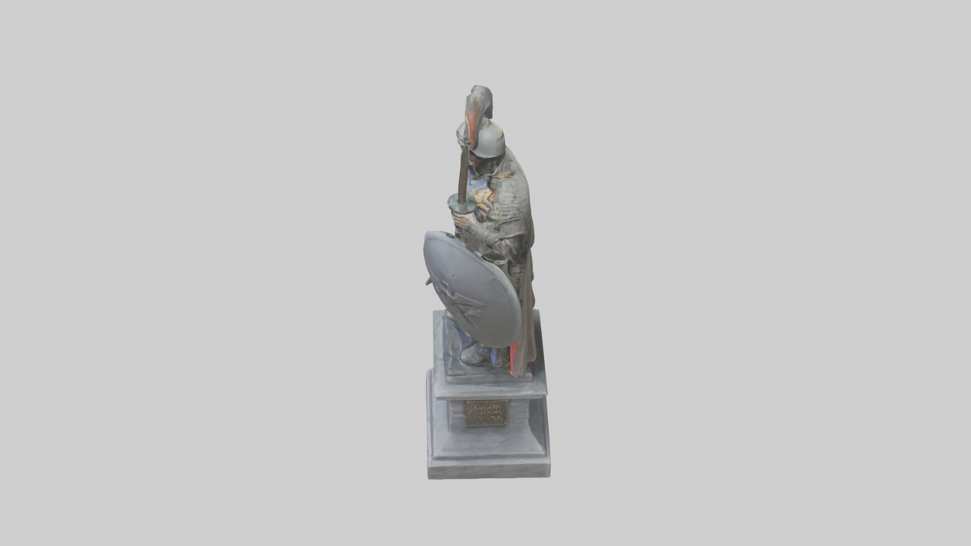 Glory of War Hero Statue model Low-poly 3D model_17