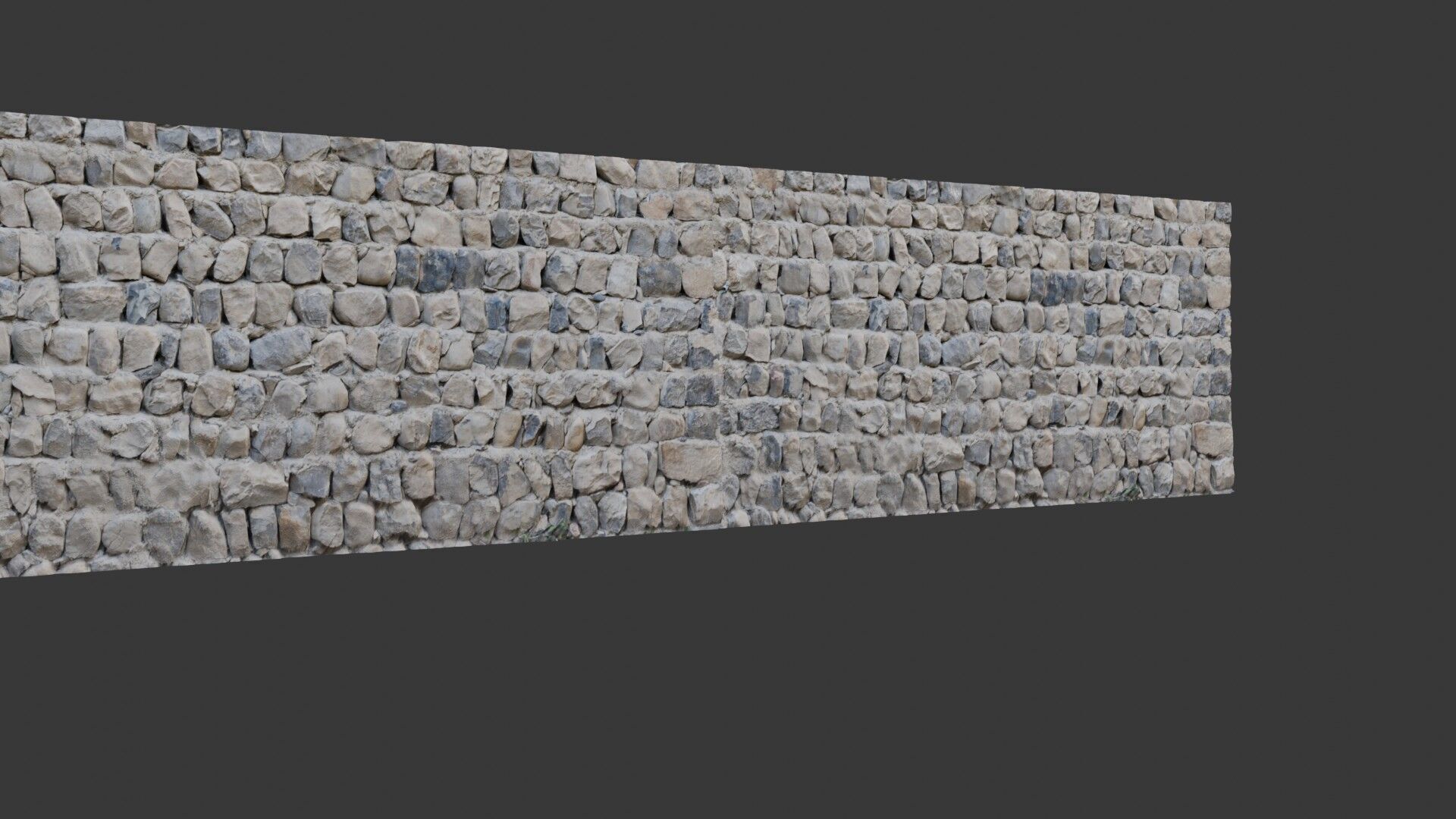 Realistic Stone Wall 3D Scanned PBR Texture Low-poly 3D model_4