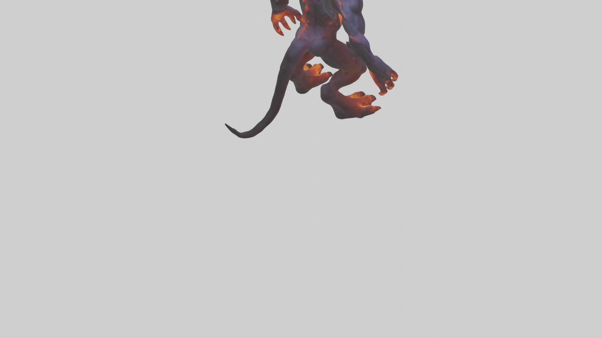 Glowing demon model Low-poly 3D model_4