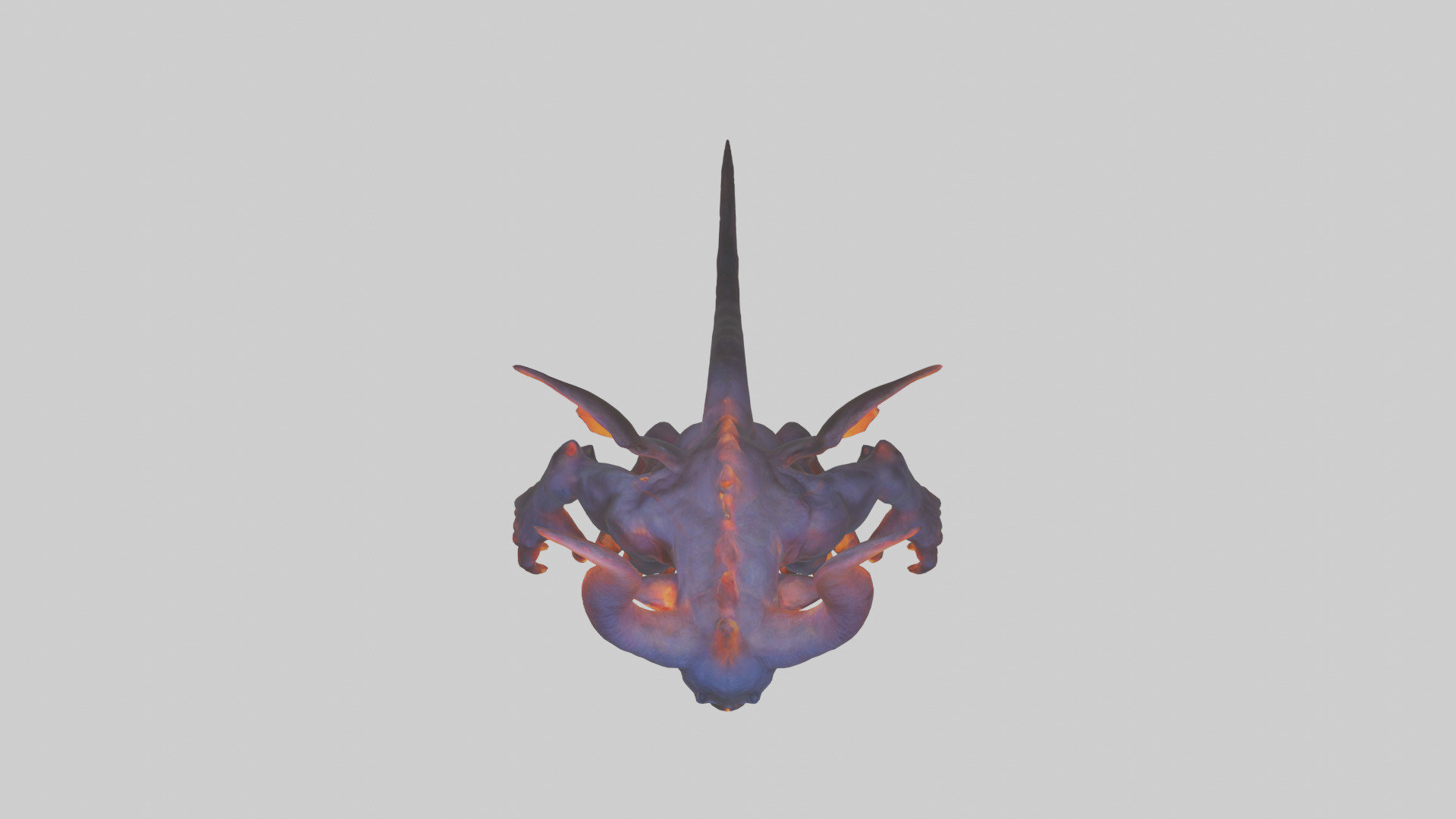 Glowing demon model Low-poly 3D model_14