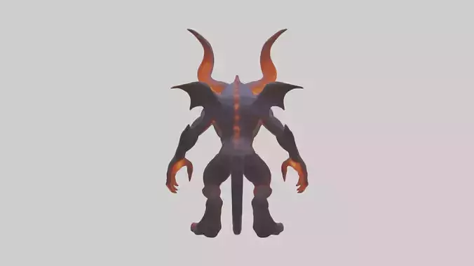 Glowing demon model