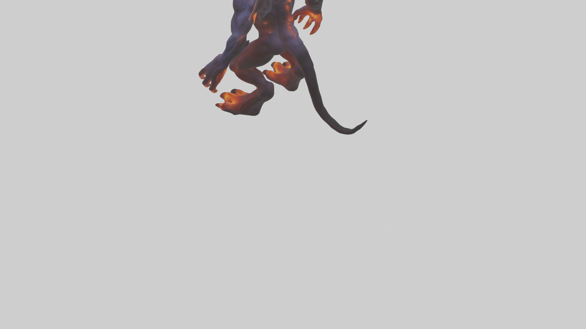 Glowing demon model Low-poly 3D model_3