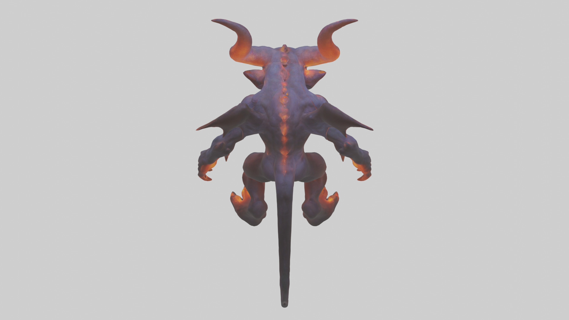 Glowing demon model Low-poly 3D model_15