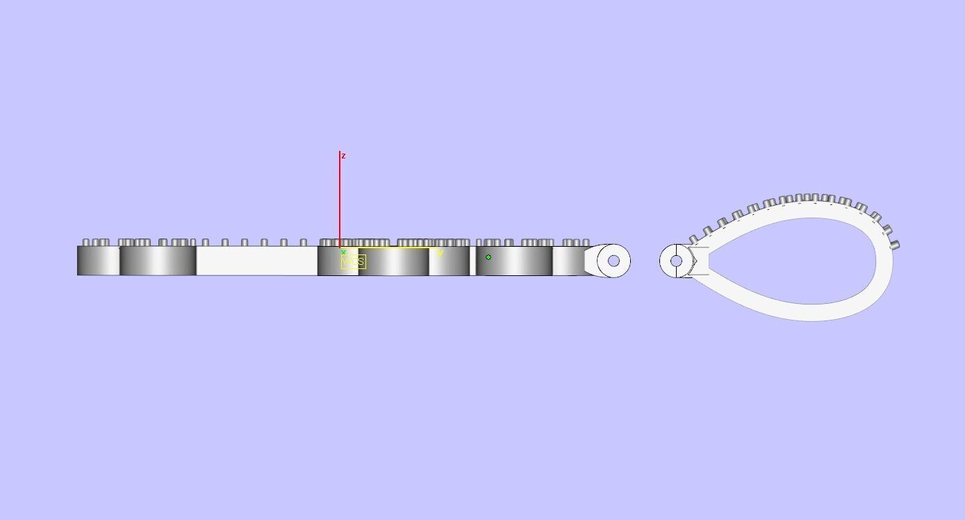 Diamond-Encrusted Gothic Cross Pendant 3D print model_21