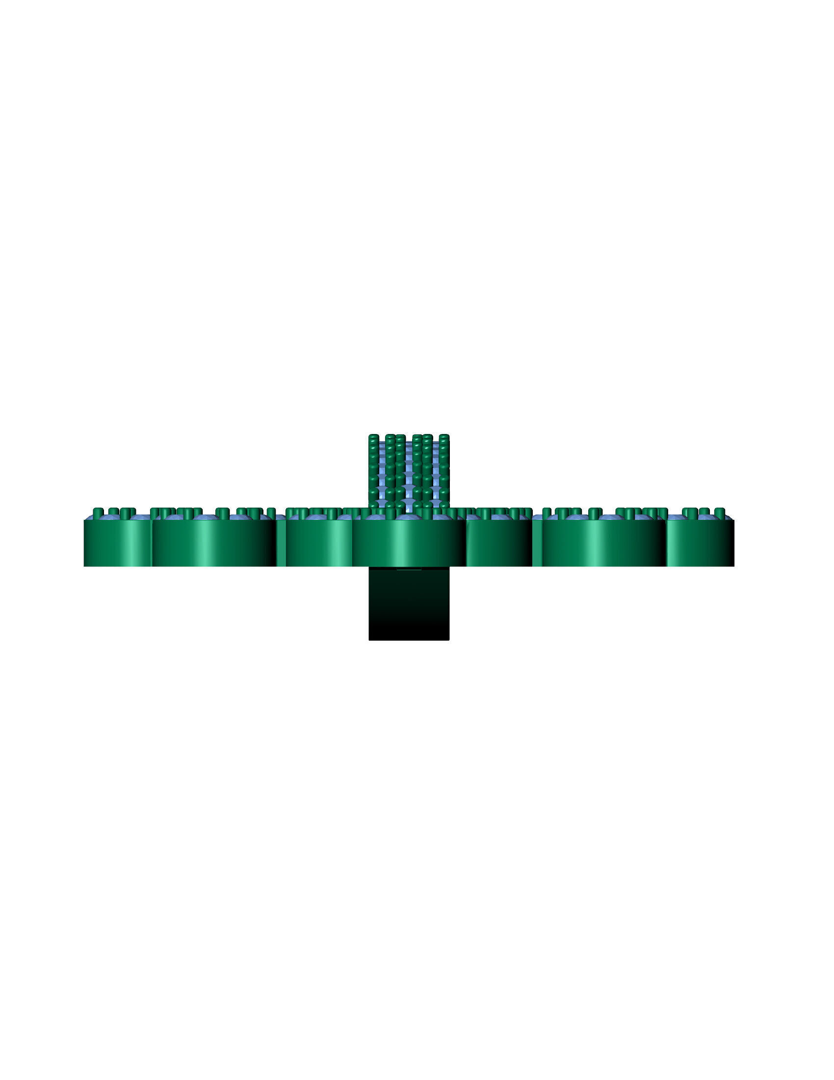 Diamond-Encrusted Gothic Cross Pendant 3D print model_13