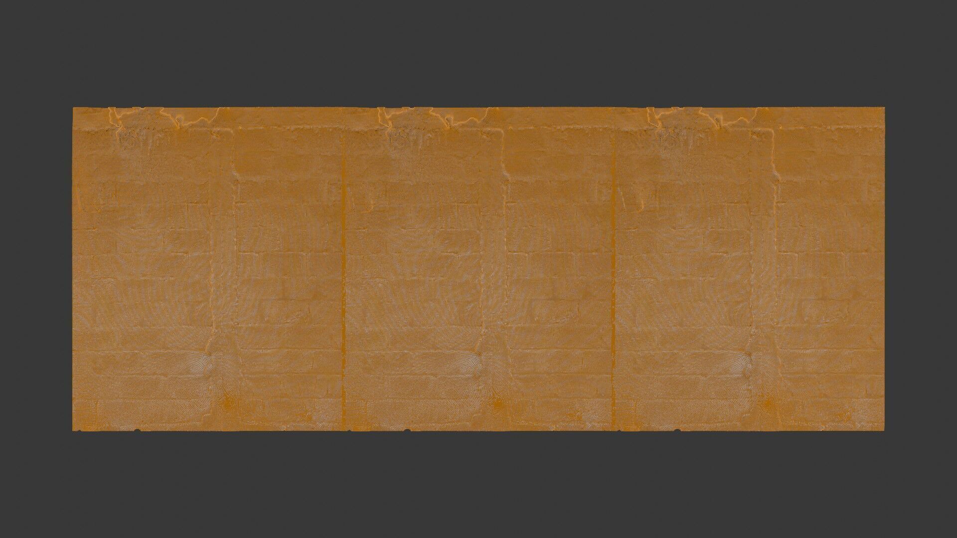 Weathered Concrete Brick Wall 3D Scanned PBR Texture Low-poly 3D model_2