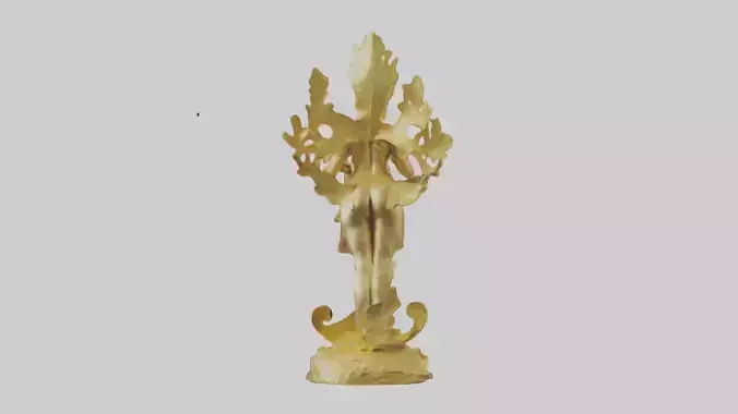 Gold leaf statue model