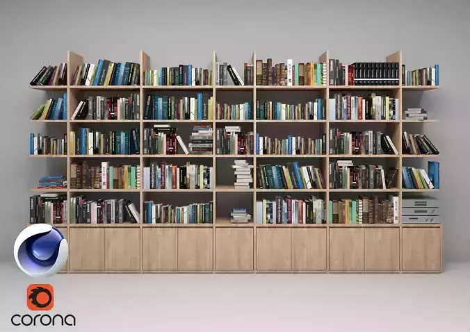 Bookshelf - Corona - C4D