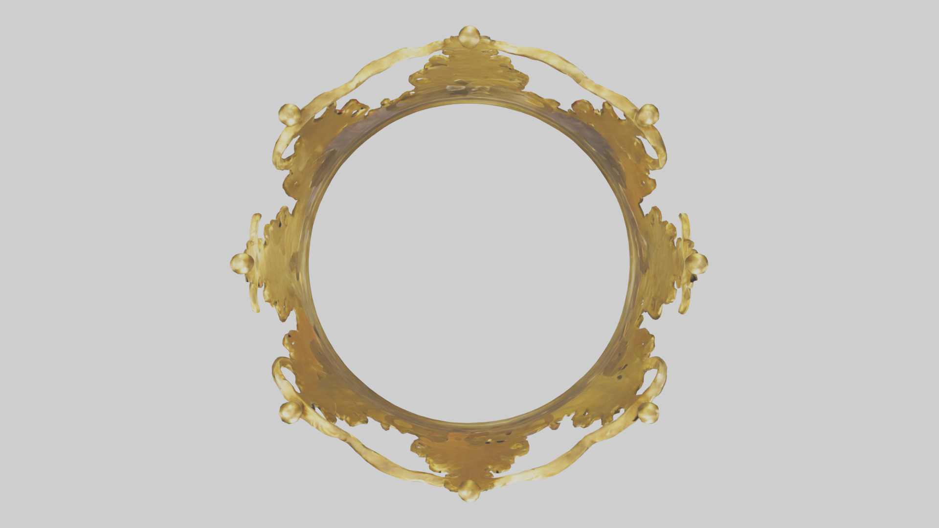 Golden Crown model Low-poly 3D model_14