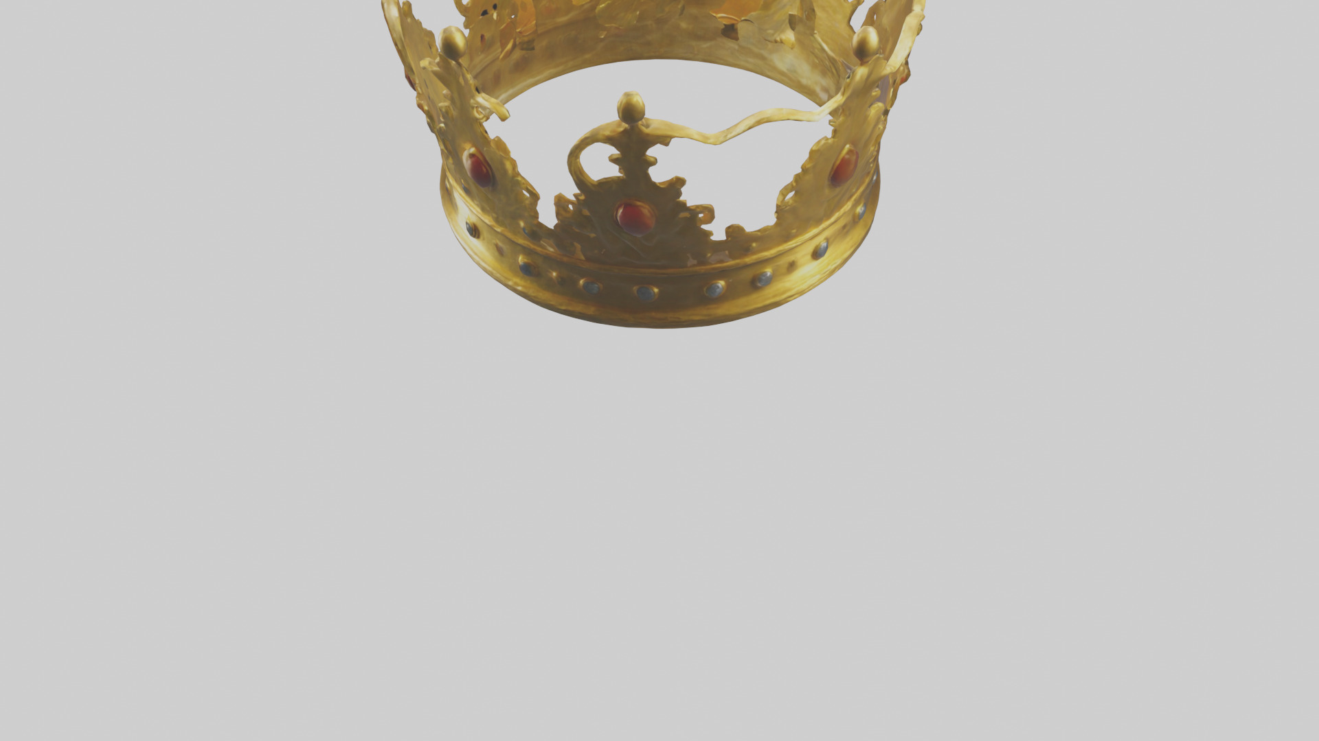 Golden Crown model Low-poly 3D model_3
