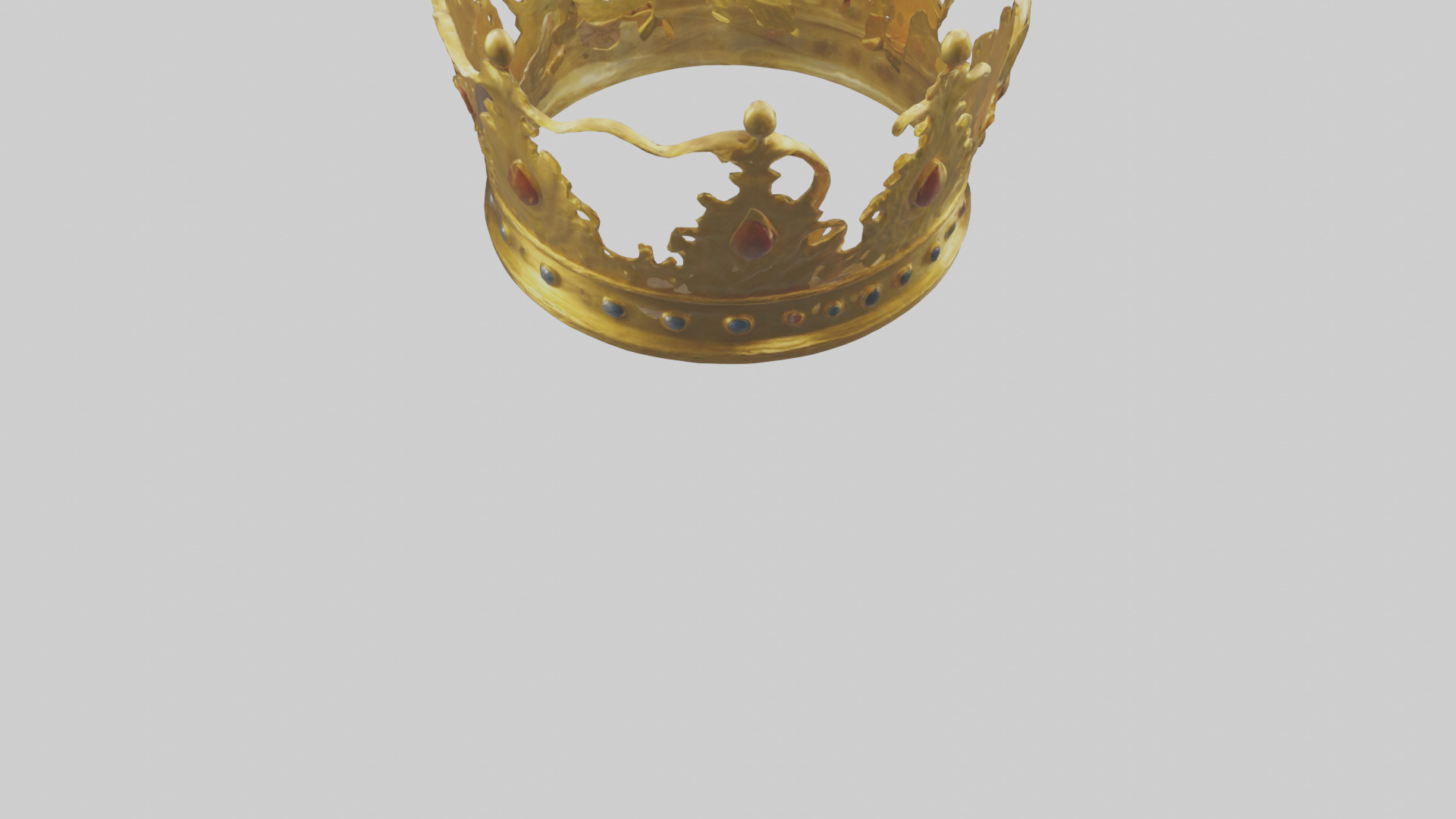 Golden Crown model Low-poly 3D model_4