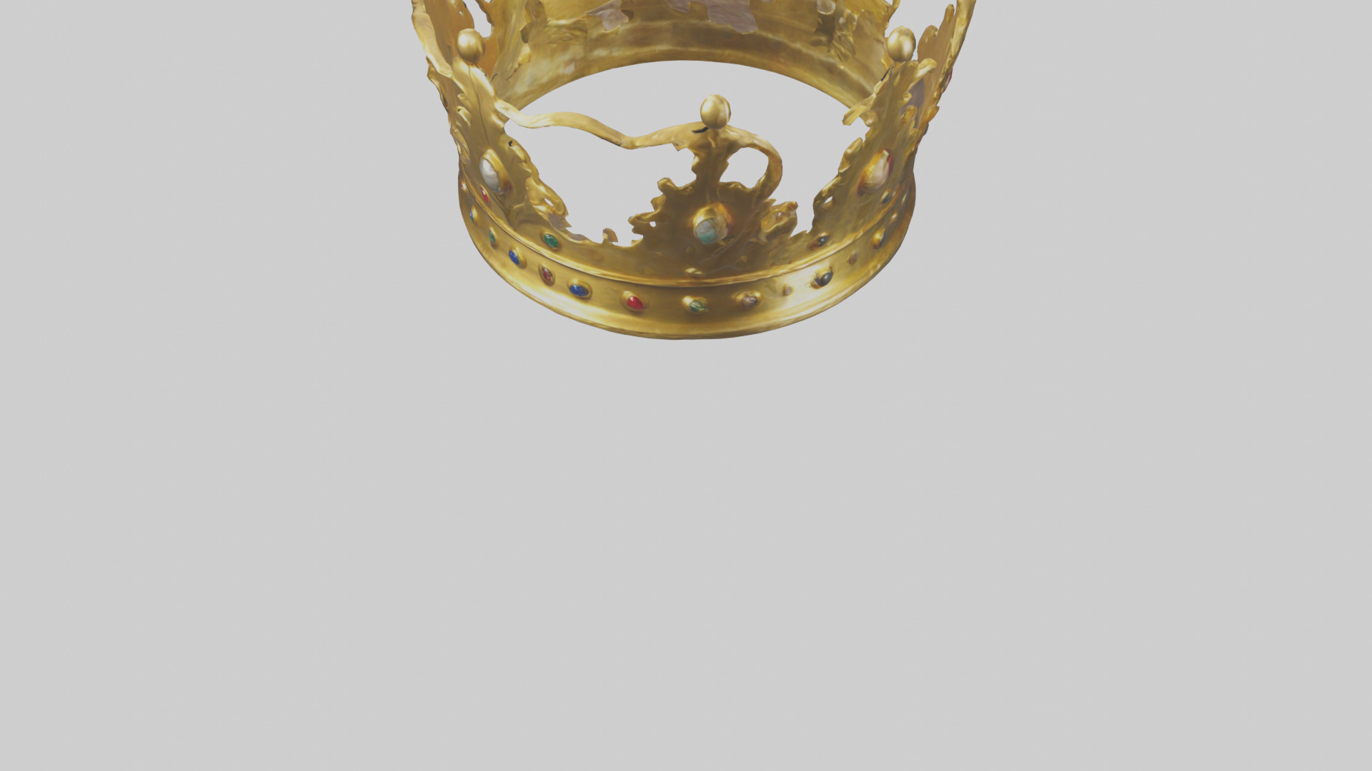 Golden Crown model Low-poly 3D model_5